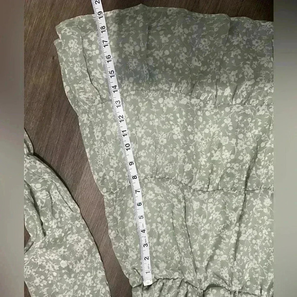 Inspired Hearts size large Floral Short Dress Color Mint Green With Hearts - Picture 8 of 11